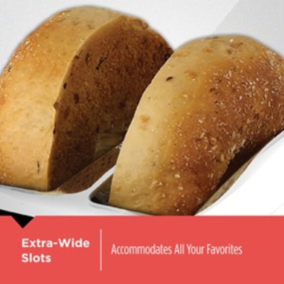 NEW Black + Decker Extra Wide Slot 2-Slice Toaster Bagel Stainless Steel 7 Shade - Picture 7 of 10